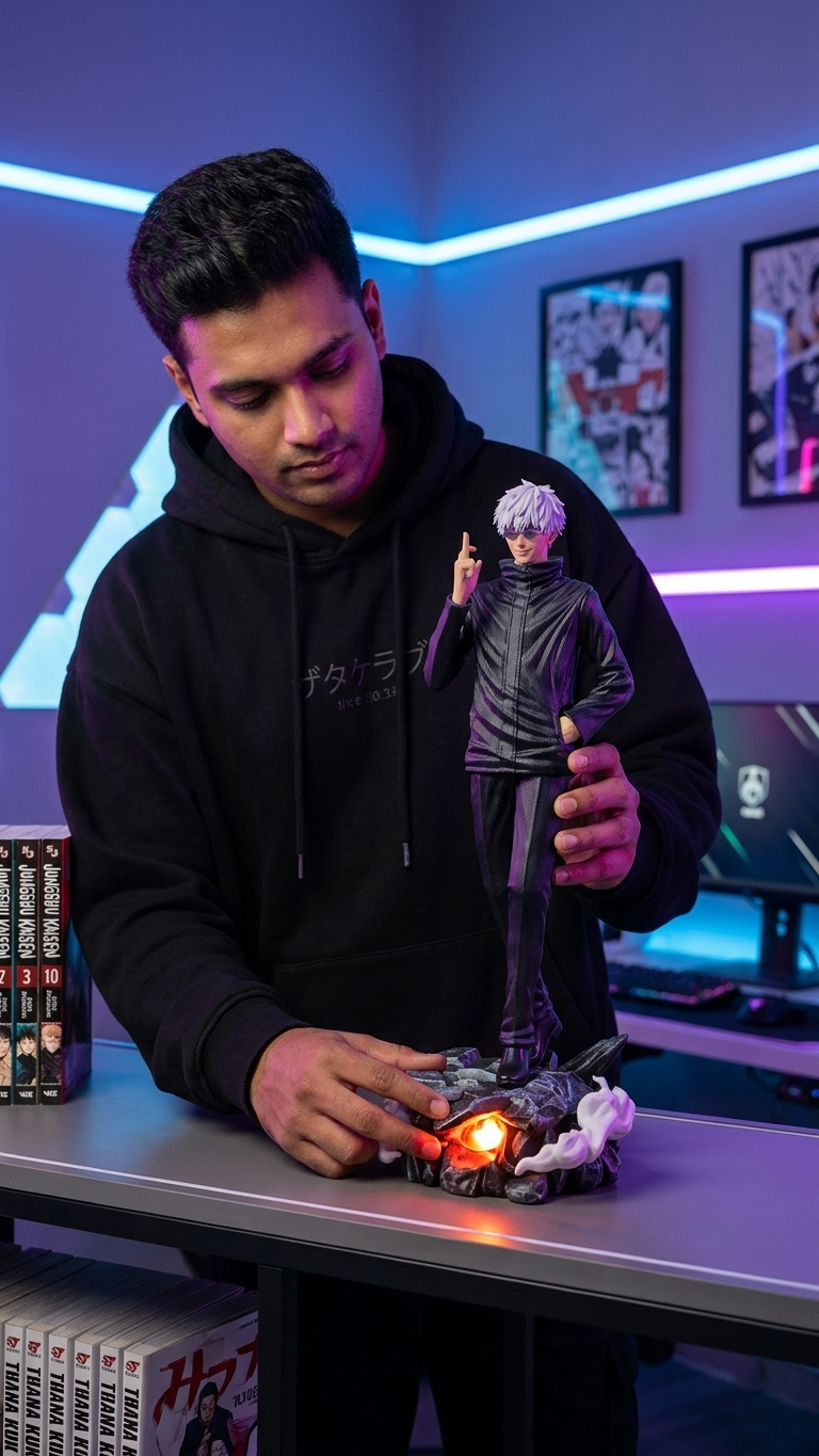 Jujutsu Kaisen: Satoru Gojo "Infinite Domain Expansion" Premium Dual-Head LED Masterpiece Statue (42cm)