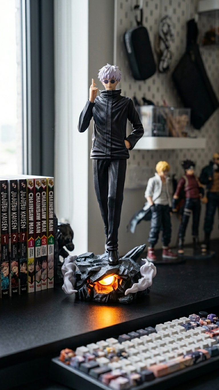 Jujutsu Kaisen: Satoru Gojo "Infinite Domain Expansion" Premium Dual-Head LED Masterpiece Statue (42cm)