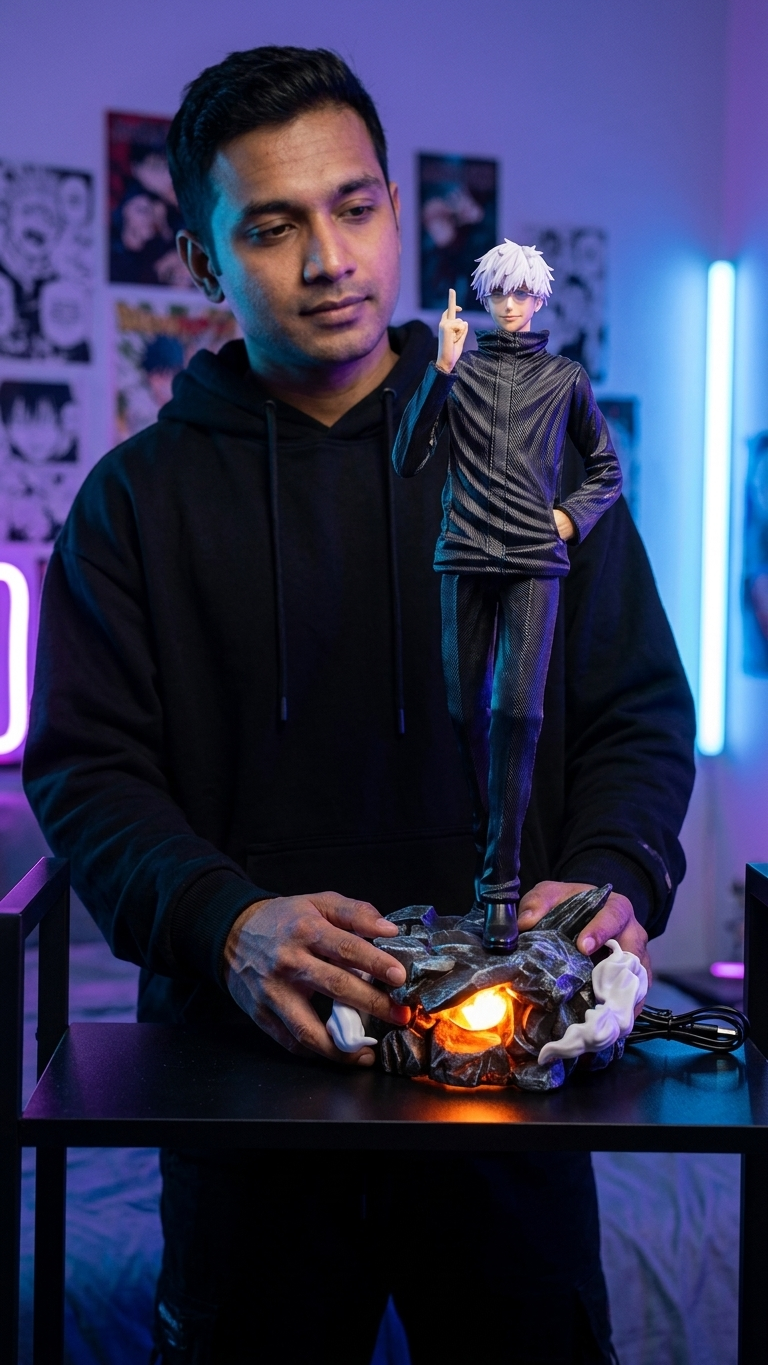Jujutsu Kaisen: Satoru Gojo "Infinite Domain Expansion" Premium Dual-Head LED Masterpiece Statue (42cm)