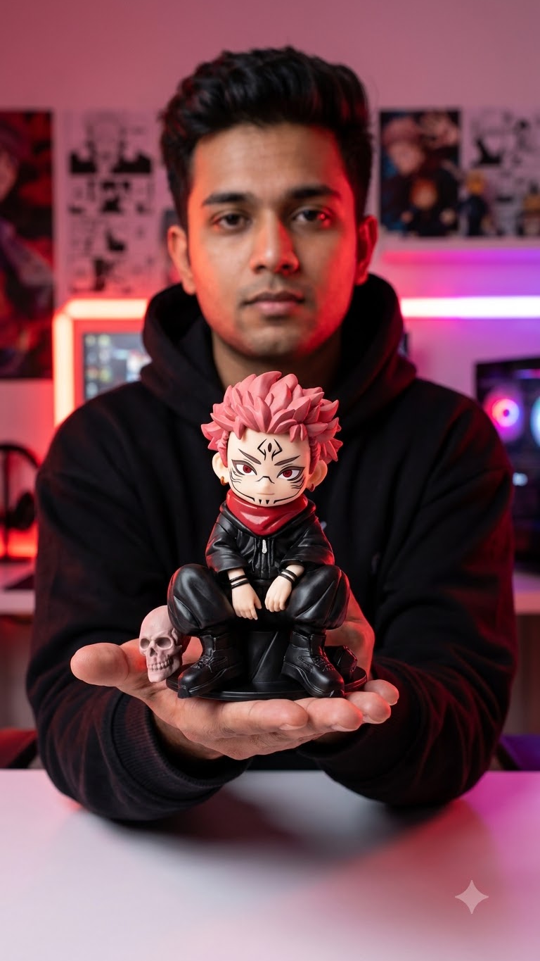 Jujutsu Kaisen: Yuji Itadori (Ryomen Sukuna Awakening – Seated Throne Pose) 12cm Chibi Collectible Figure