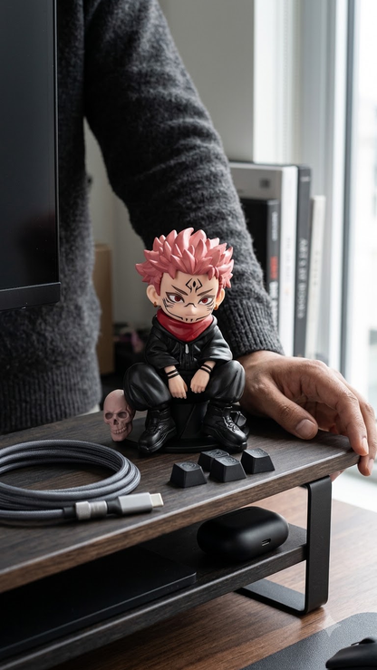 Jujutsu Kaisen: Yuji Itadori (Ryomen Sukuna Awakening – Seated Throne Pose) 12cm Chibi Collectible Figure