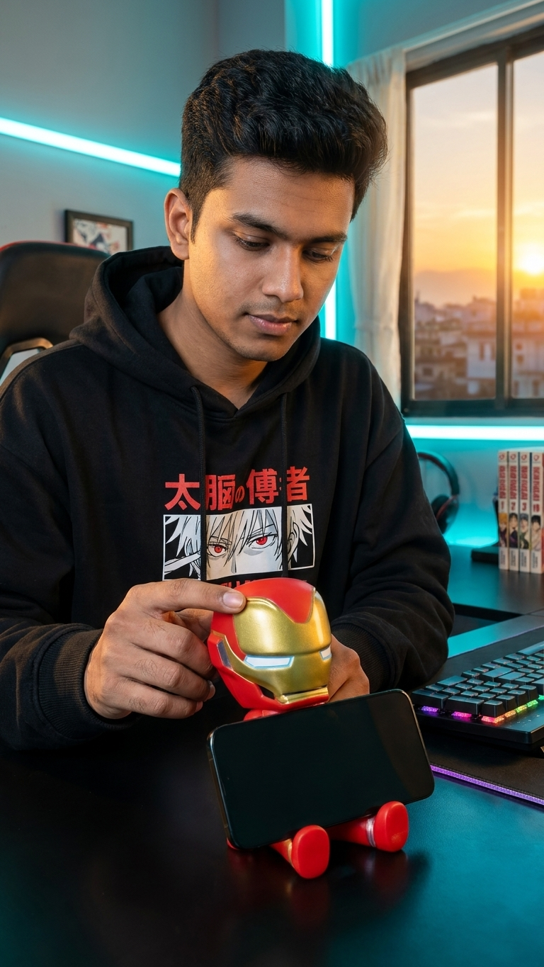 Marvel Avengers: Iron Man Cute Chibi Mobile Holder & Desk Stand