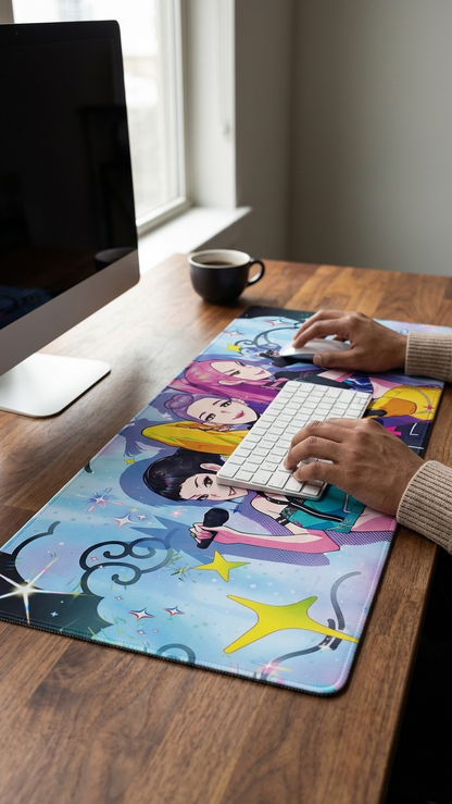 Demon Slayer: "K-Pop Demon Hunters" Inspired Premium Gaming Desk Mat & Mouse Pad (80x30cm)