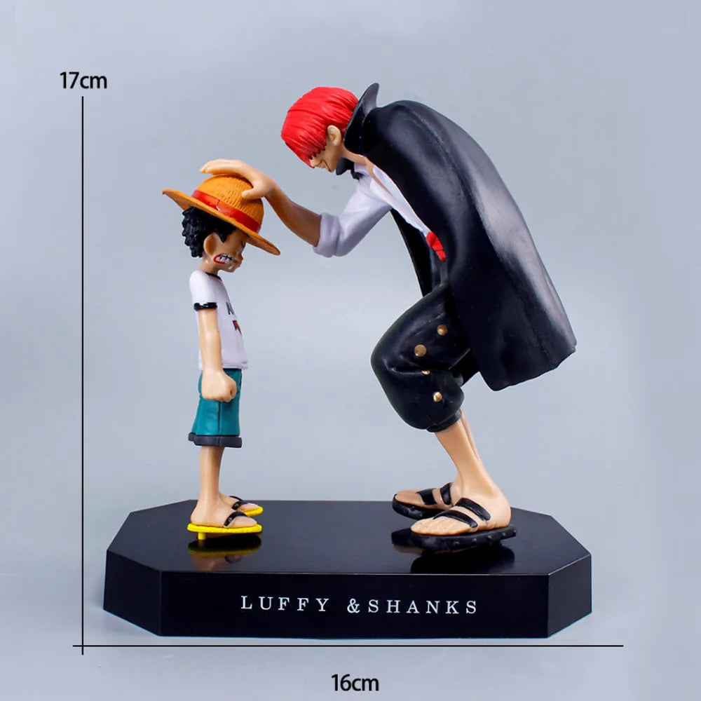 One Piece Luffy & Shanks Emotional Scene Action Figure – 17cm | With Base