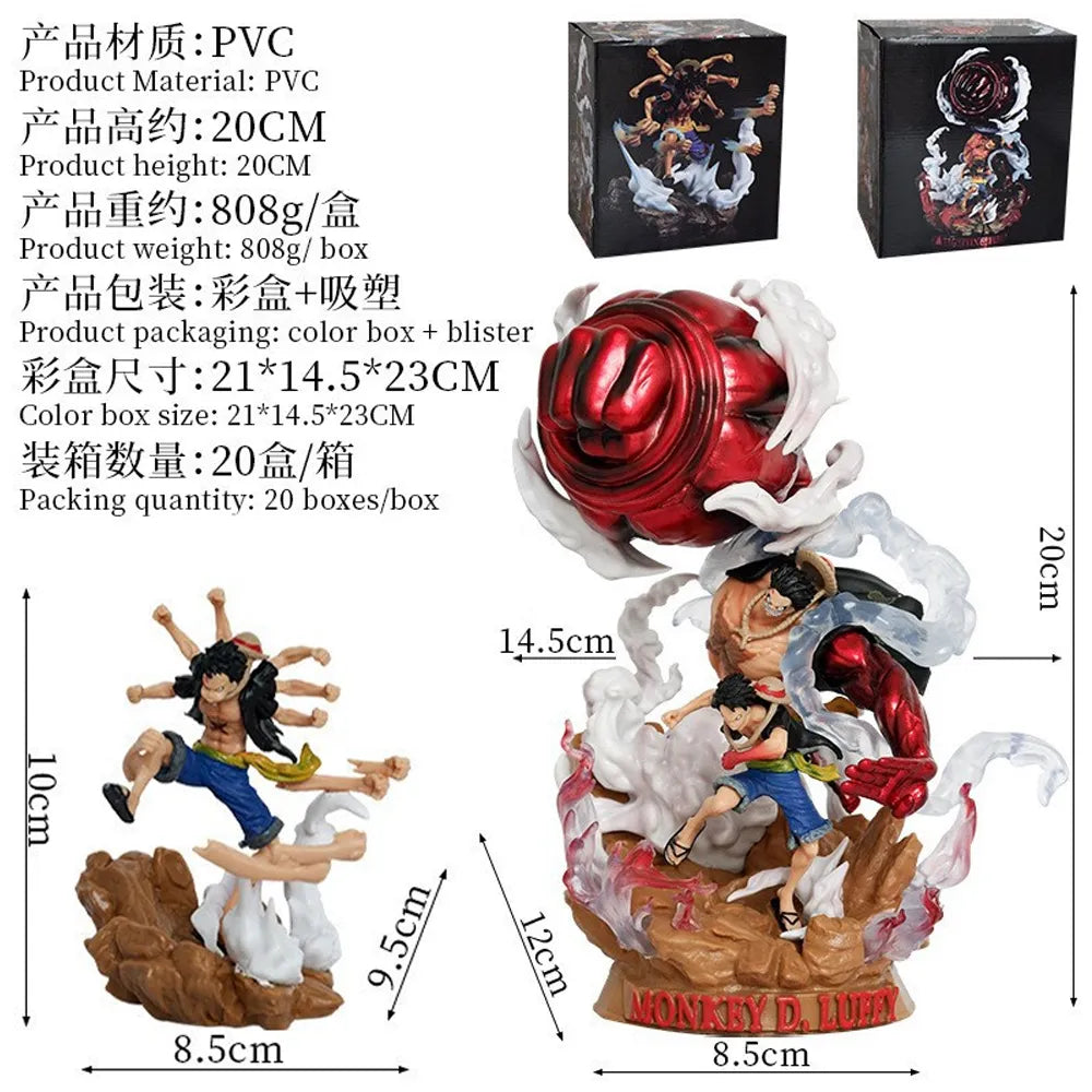 One Piece: Monkey D. Luffy "Gear 3rd Elephant Gun & Gatling combo" Premium Battle Statue (20cm)