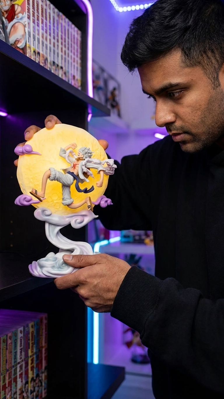 One Piece: Monkey D. Luffy "Gear 5 - Sun God Nika Moonlight Liberation" Premium 28cm LED Lighting Statue (With Box)