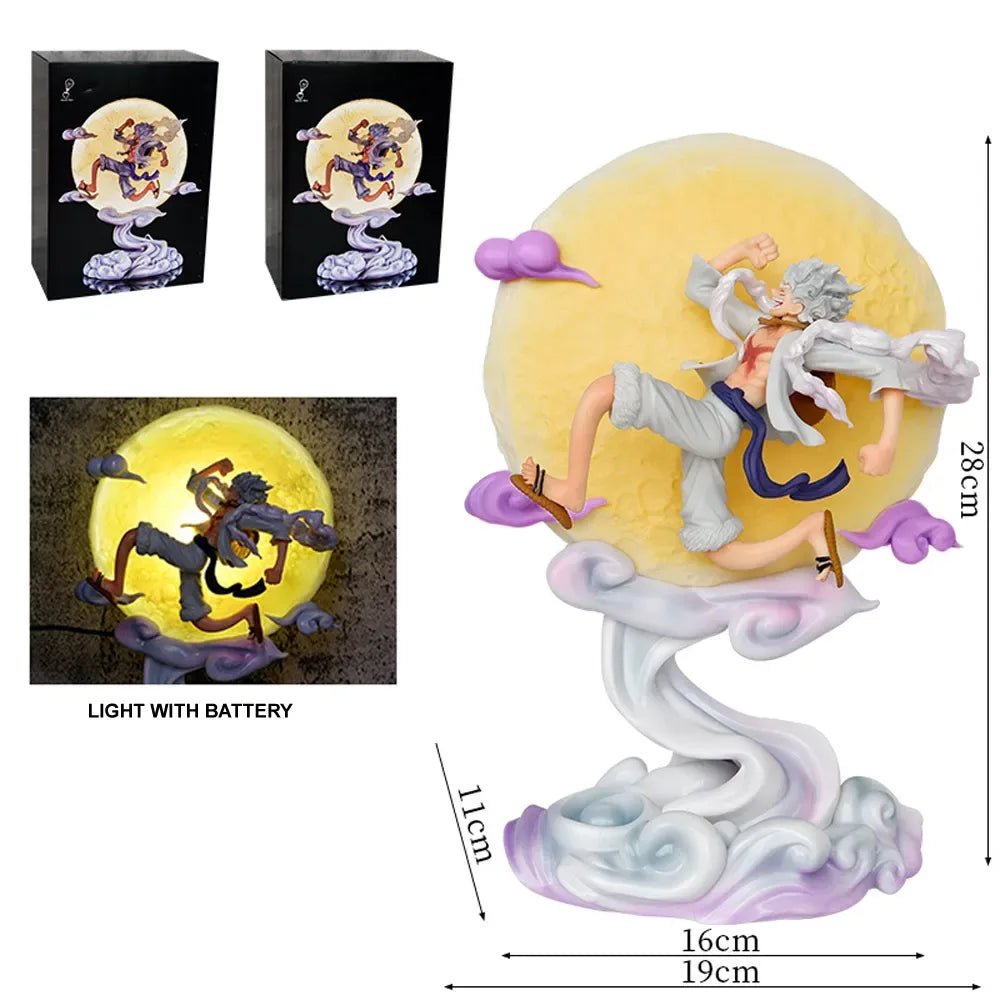 One Piece: Monkey D. Luffy "Gear 5 - Sun God Nika Moonlight Liberation" Premium 28cm LED Lighting Statue (With Box)