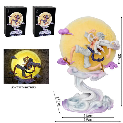 One Piece: Monkey D. Luffy "Gear 5 - Sun God Nika Moonlight Liberation" Premium 28cm LED Lighting Statue (With Box)