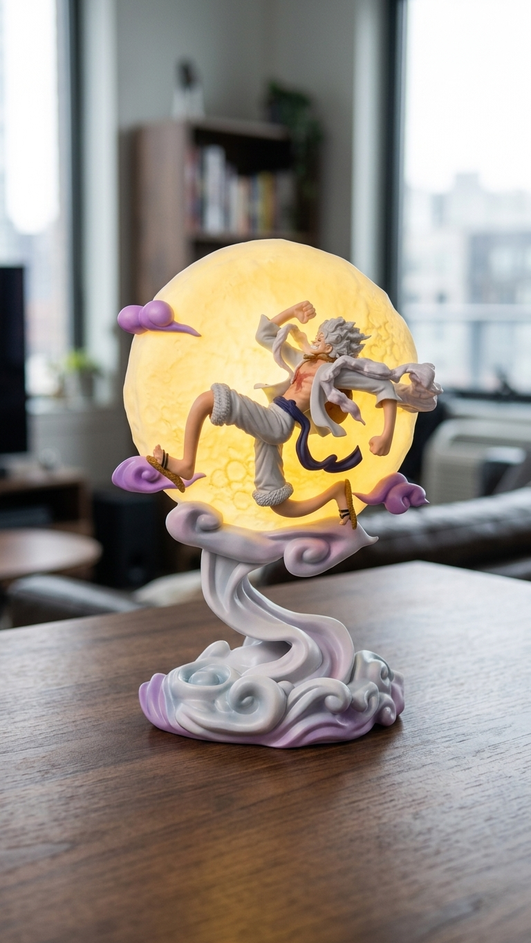 One Piece: Monkey D. Luffy "Gear 5 - Sun God Nika Moonlight Liberation" Premium 28cm LED Lighting Statue (With Box)