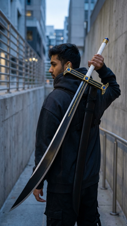 One Piece: Dracule Mihawk "Yoru – The Black Blade" Premium 118cm Life-Scale Anime Replica Sword (With Scabbard)