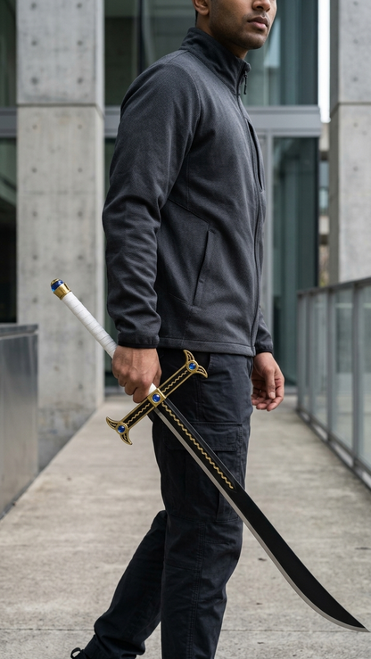 One Piece: Dracule Mihawk "Yoru – The Black Blade" Premium 118cm Life-Scale Anime Replica Sword (With Scabbard)