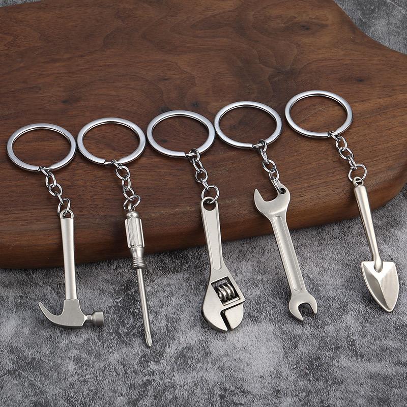 Handyman Essentials: Premium Mini Metal Tool Shape Collectible Keychains (5-Piece Variety Pack)