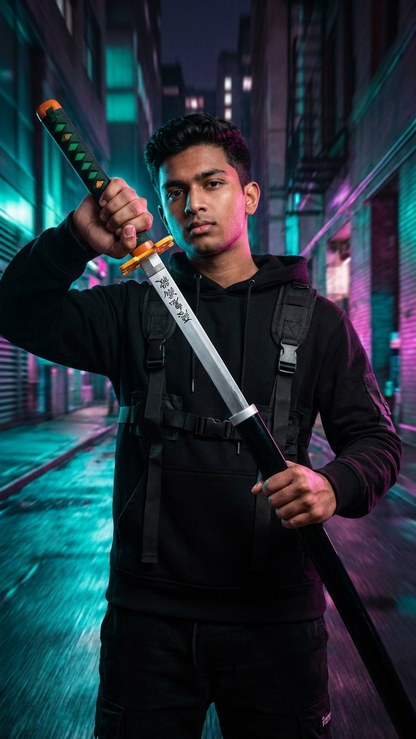 Demon Slayer: Muichiro Tokito "Mist Hashira – Nichirin Blade" Premium 104cm Cosplay Katana (Fully Assembled)
