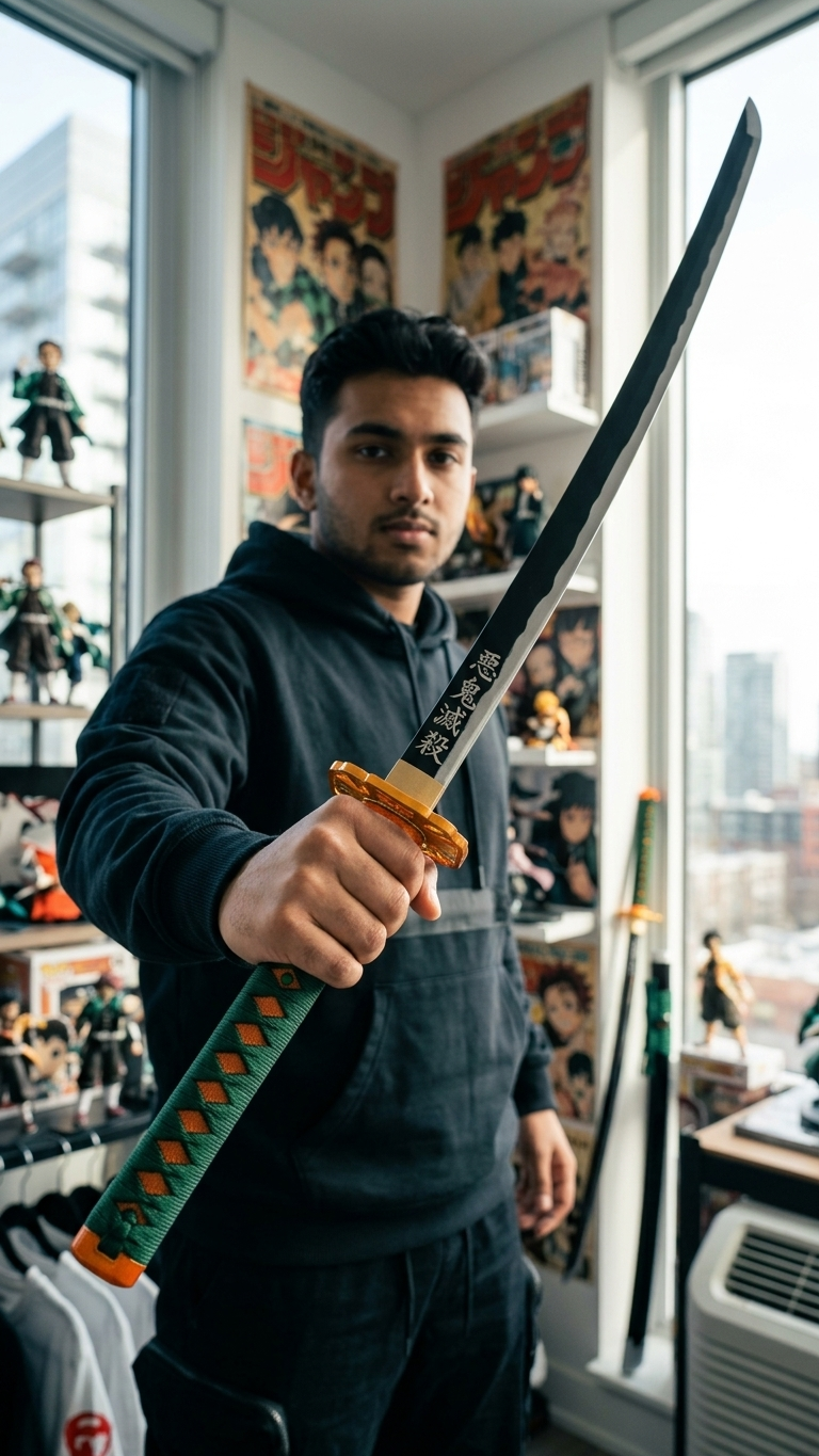 Demon Slayer: Muichiro Tokito "Mist Hashira – Nichirin Blade" Premium 104cm Cosplay Katana (Fully Assembled)