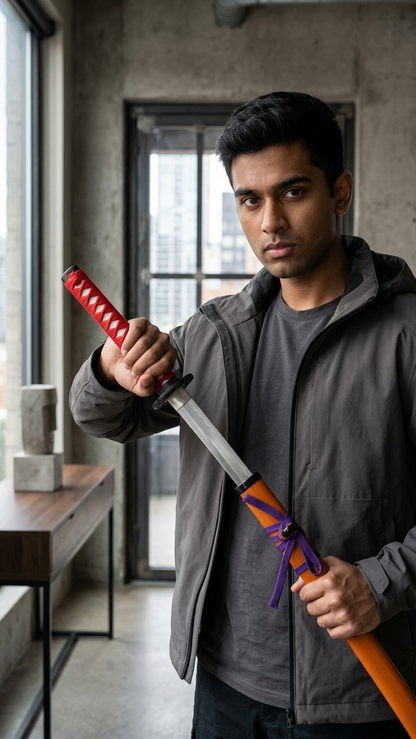 Jujutsu Kaisen: Yuta Okkotsu "Special Grade Cursed Tool" Premium 104cm Wooden Cosplay Katana (Fully Assembled)