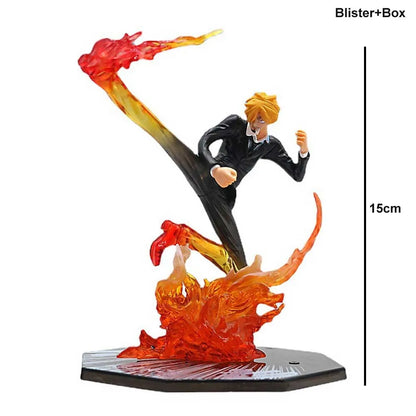 One Piece: Vinsmoke Sanji "Diable Jambe – Flambage Shot" Action Figure (15cm)