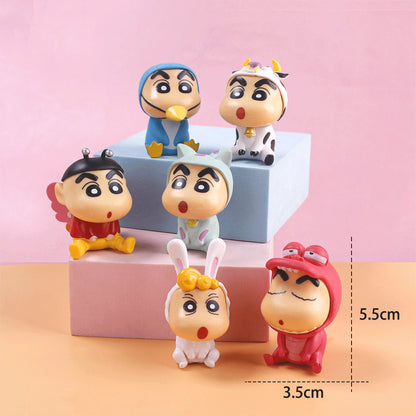 Crayon Shin-chan: "Cute Animal Cosplay" Mini Figurine Set (6-Piece Collection)