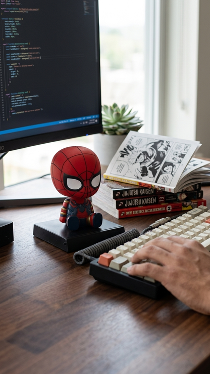 Marvel Avengers: Spider-Man "Iron Spider" Chibi Bobblehead & Mobile Holder