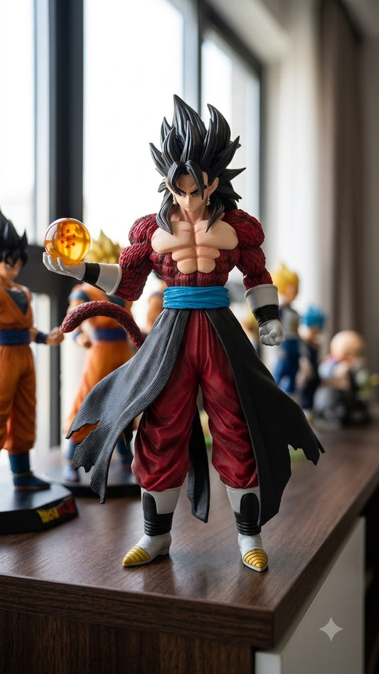 30cm Super Saiyan 4 Goku Dragon Ball figure with 4-Star Dragon Ball