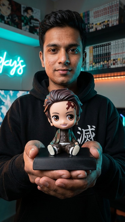 Demon Slayer: Tanjiro Kamado Chibi Bobblehead & Mobile Holder