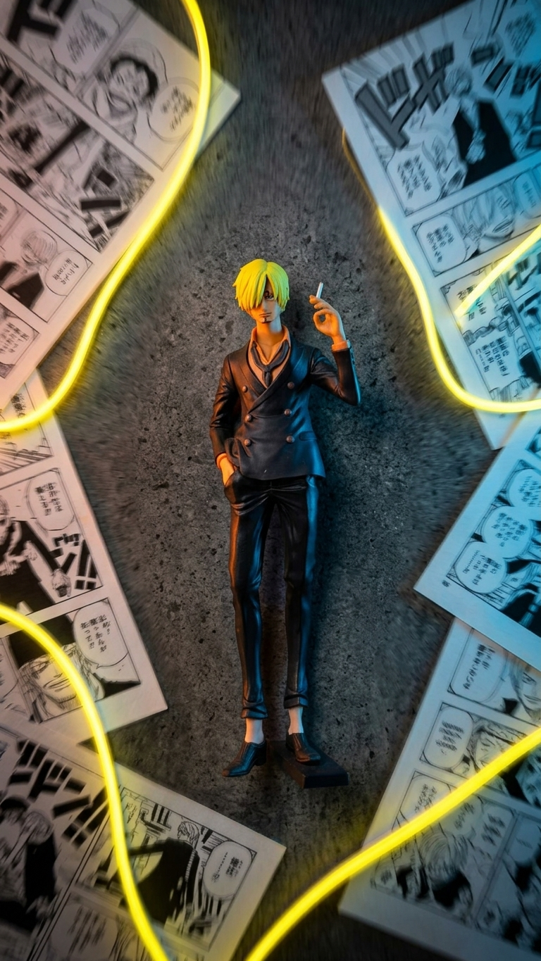One Piece: Vinsmoke Sanji "Black Leg" Action Figure – Master Chef & Warrior Edition