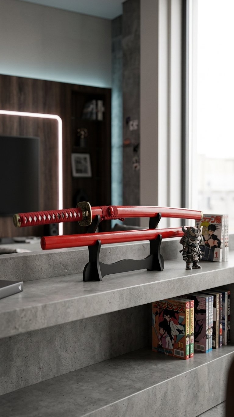 Bleach Series: "Soul Reaper Zanpakuto – Crimson Sentinel" Premium 104cm Wooden Cosplay Katana (Heavy Quality – Fully Assembled)