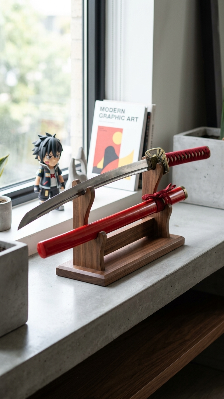 Bleach Series: "Soul Reaper Zanpakuto – Crimson Sentinel" Premium 104cm Wooden Cosplay Katana (Heavy Quality – Fully Assembled)