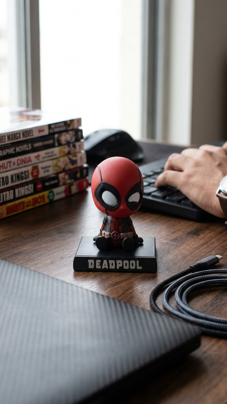 Marvel Universe: Deadpool "Winking Merc" Chibi Bobblehead & Mobile Holder