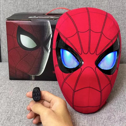 Spider-Man: "Integrated Cyber Tech" Premium Flicker-Eye Moving & LED Glowing Cosplay Mask (With Remote Control & Box)