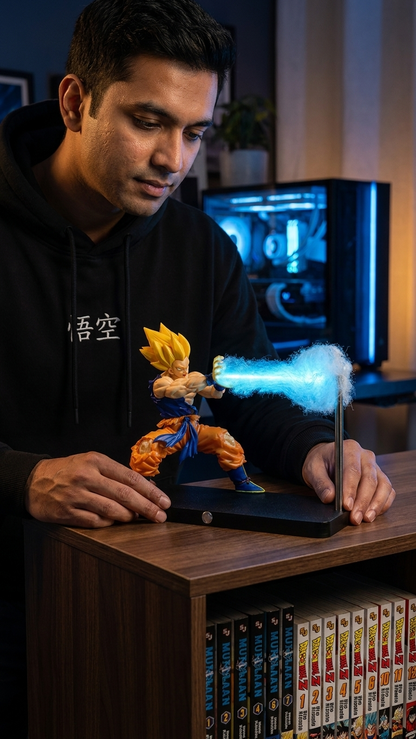 Dragon Ball Z: Super Saiyan Goku "Ultimate Kamehameha" LED Light-Up Diorama Statue