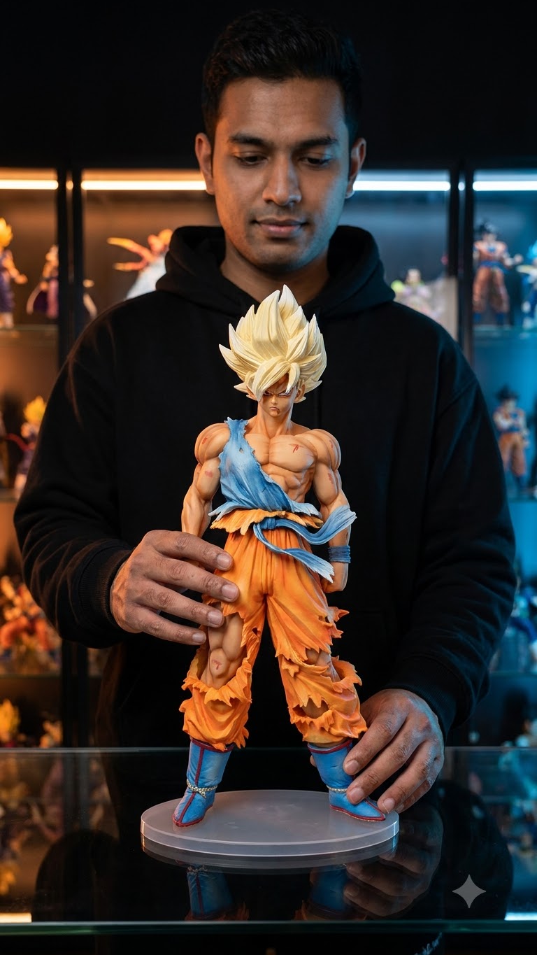 Dragon Ball Z: Super Saiyan Son Goku "Battle Damaged – Namek Climax" Colossal 44cm Standing Statue (Blister + Box Edition)