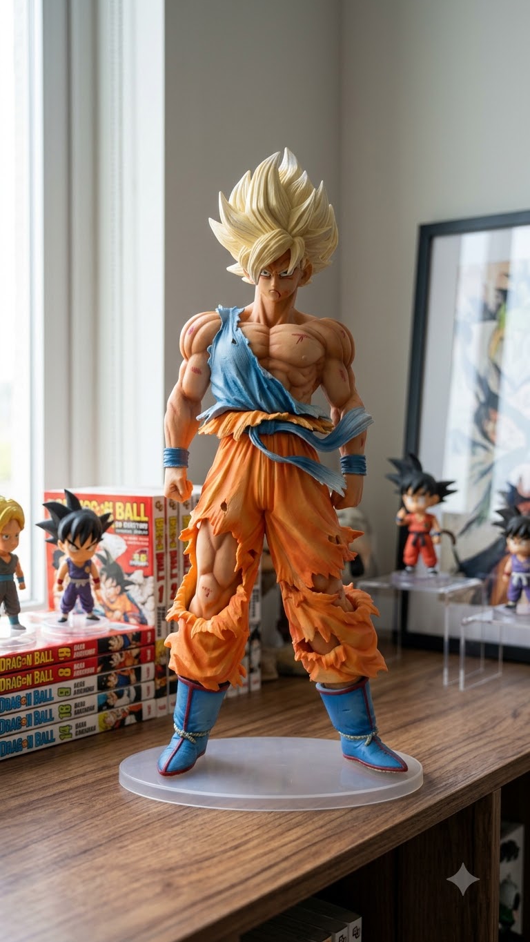 Dragon Ball Z: Super Saiyan Son Goku "Battle Damaged – Namek Climax" Colossal 44cm Standing Statue (Blister + Box Edition)