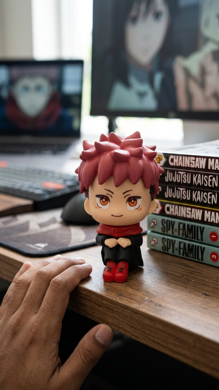 Jujutsu Kaisen: Yuji Itadori "Look Up & Seated" Chibi Mini Figure (9cm)