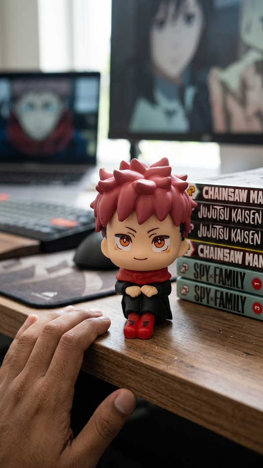Jujutsu Kaisen: Yuji Itadori "Look Up & Seated" Chibi Mini Figure (9cm)
