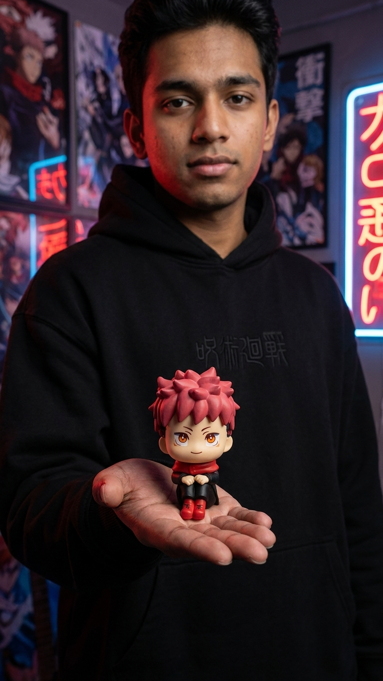 Jujutsu Kaisen: Yuji Itadori "Look Up & Seated" Chibi Mini Figure (9cm)