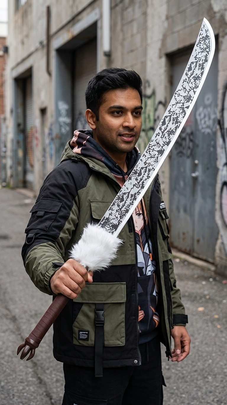 Jujutsu Kaisen: Toji Fushiguro & Maki Zen'in "Split Soul Katana" 127cm Oversized Wooden Cursed Tool Replica