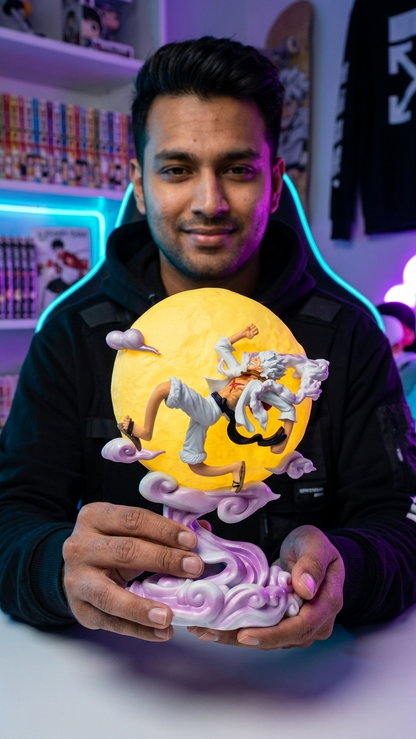 One Piece: Gear 5 Luffy "Joyboy Awakened" LED Moon Lamp Statue (14cm)