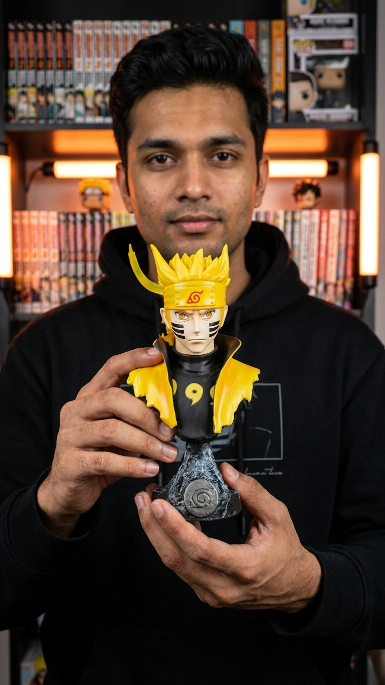 Naruto Shippuden: Naruto Uzumaki "Kurama Link + Sage Mode" Premium 16cm Desktop Bust