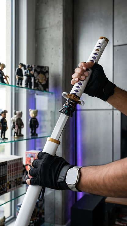 Valorant: "Onimaru Kunitsuna" (Oni Collection) White 104cm Fully Assembled Wooden Replica Katana