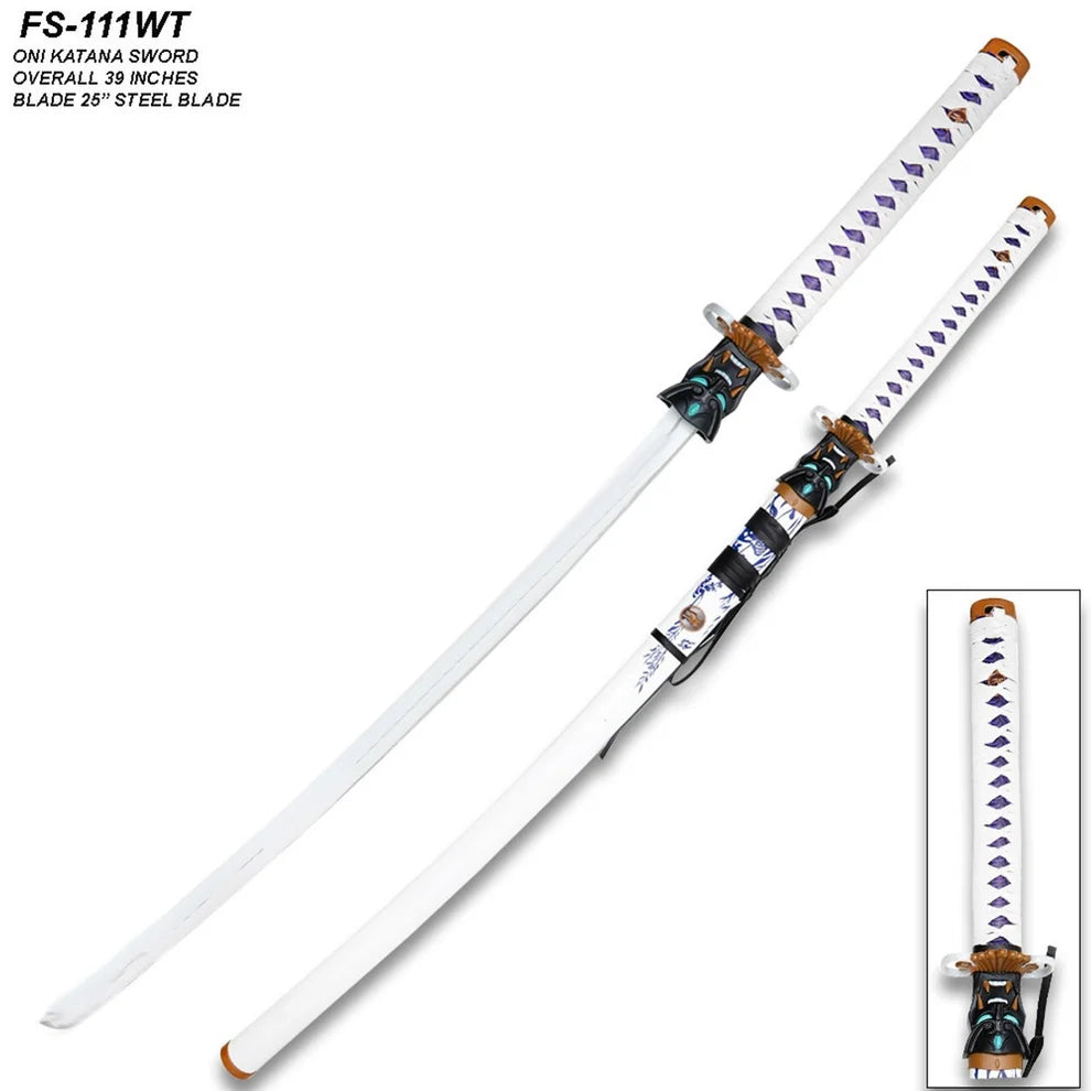 Valorant: "Onimaru Kunitsuna" (Oni Collection) White 104cm Fully Assembled Wooden Replica Katana