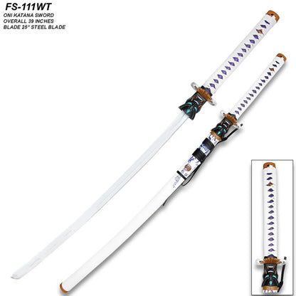 Valorant: "Onimaru Kunitsuna" (Oni Collection) White 104cm Fully Assembled Wooden Replica Katana