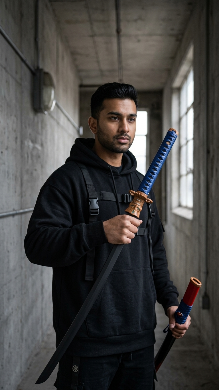 Valorant: "Onimaru Kunitsuna" (Oni Collection) Blue 104cm Fully Assembled Wooden Replica Katana
