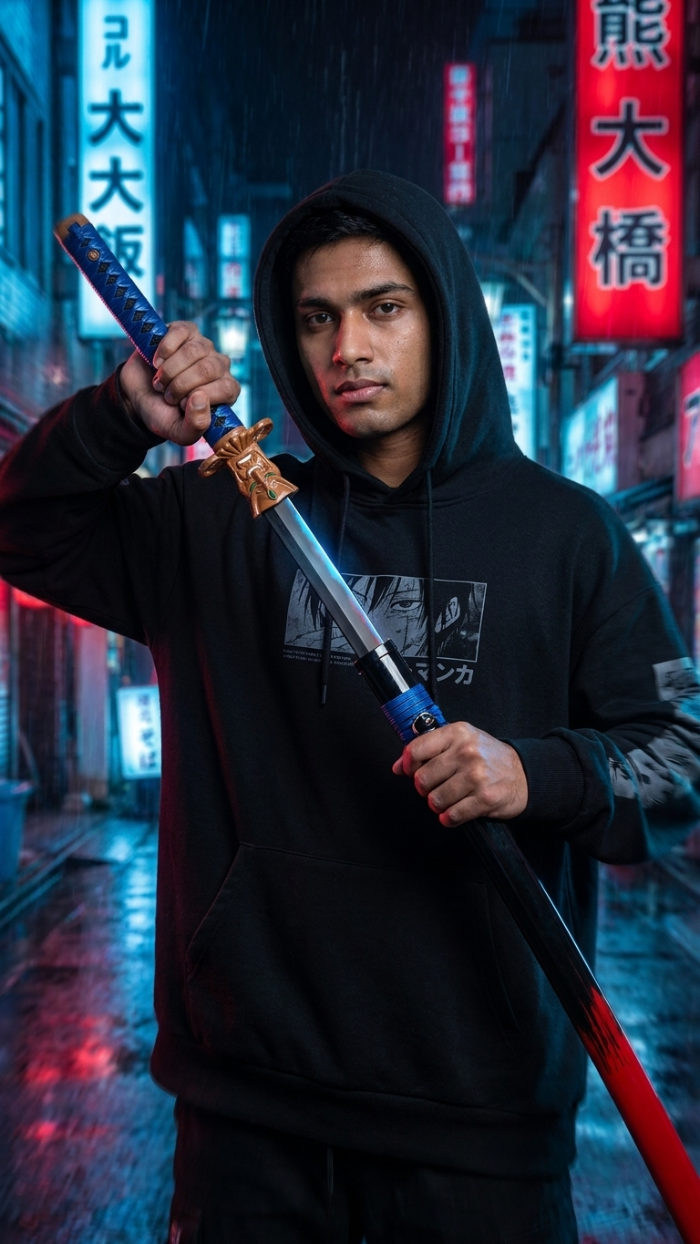 Valorant: "Onimaru Kunitsuna" (Oni Collection) Blue 104cm Fully Assembled Wooden Replica Katana