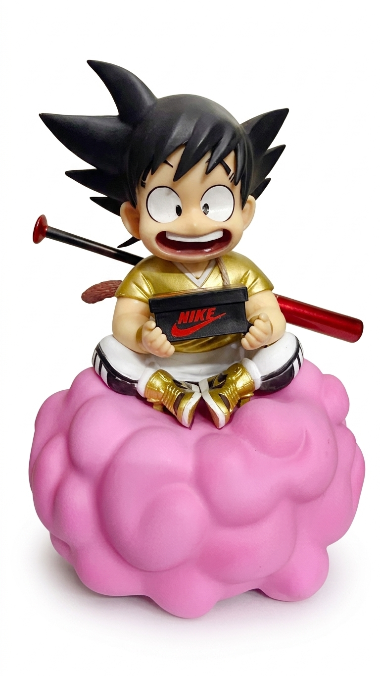 Dragon Ball: Kid Goku "Hypebeast Streetwear" Pink Flying Nimbus Figure (Special Edition)