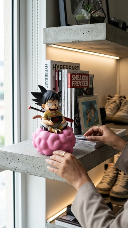 Dragon Ball: Kid Goku "Hypebeast Streetwear" Pink Flying Nimbus Figure (Special Edition)