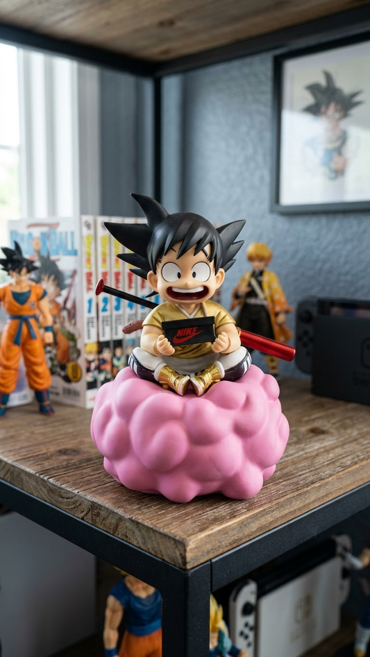 Dragon Ball: Kid Goku "Hypebeast Streetwear" Pink Flying Nimbus Figure (Special Edition)