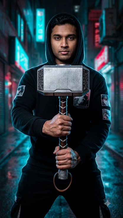 Marvel Universe: Thor "Mjolnir – Classic God of Thunder Hammer" 45cm Cosplay Prop Replica