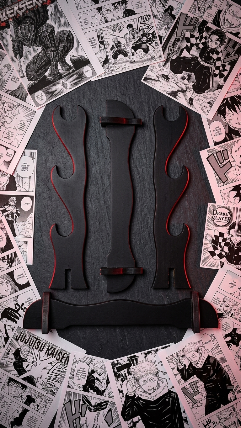 Premium Triple-Tier Universal Sword & Katana Display Stand