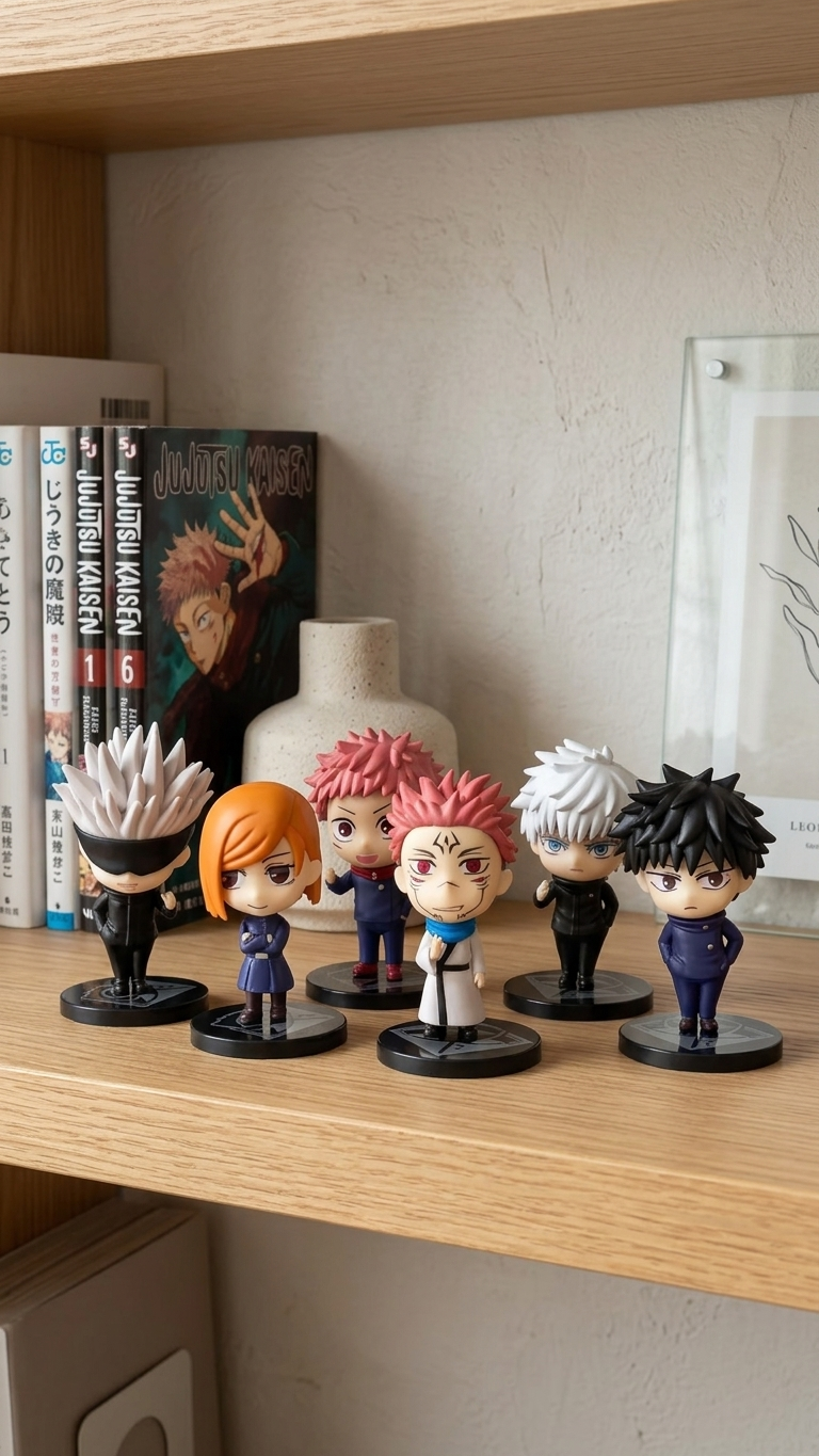 Jujutsu Kaisen Chibi Action Figure Set - 6 Pieces Collectible Collection