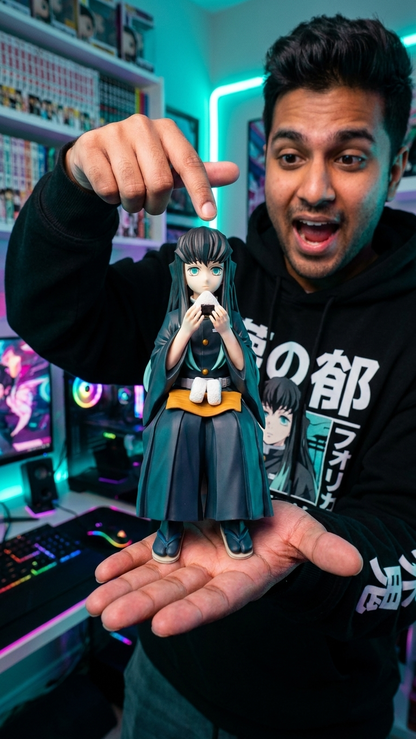 Demon Slayer Muichiro Tokito Mist Hashira Sitting "Noodle Stopper" Collectible Figure - 14cm